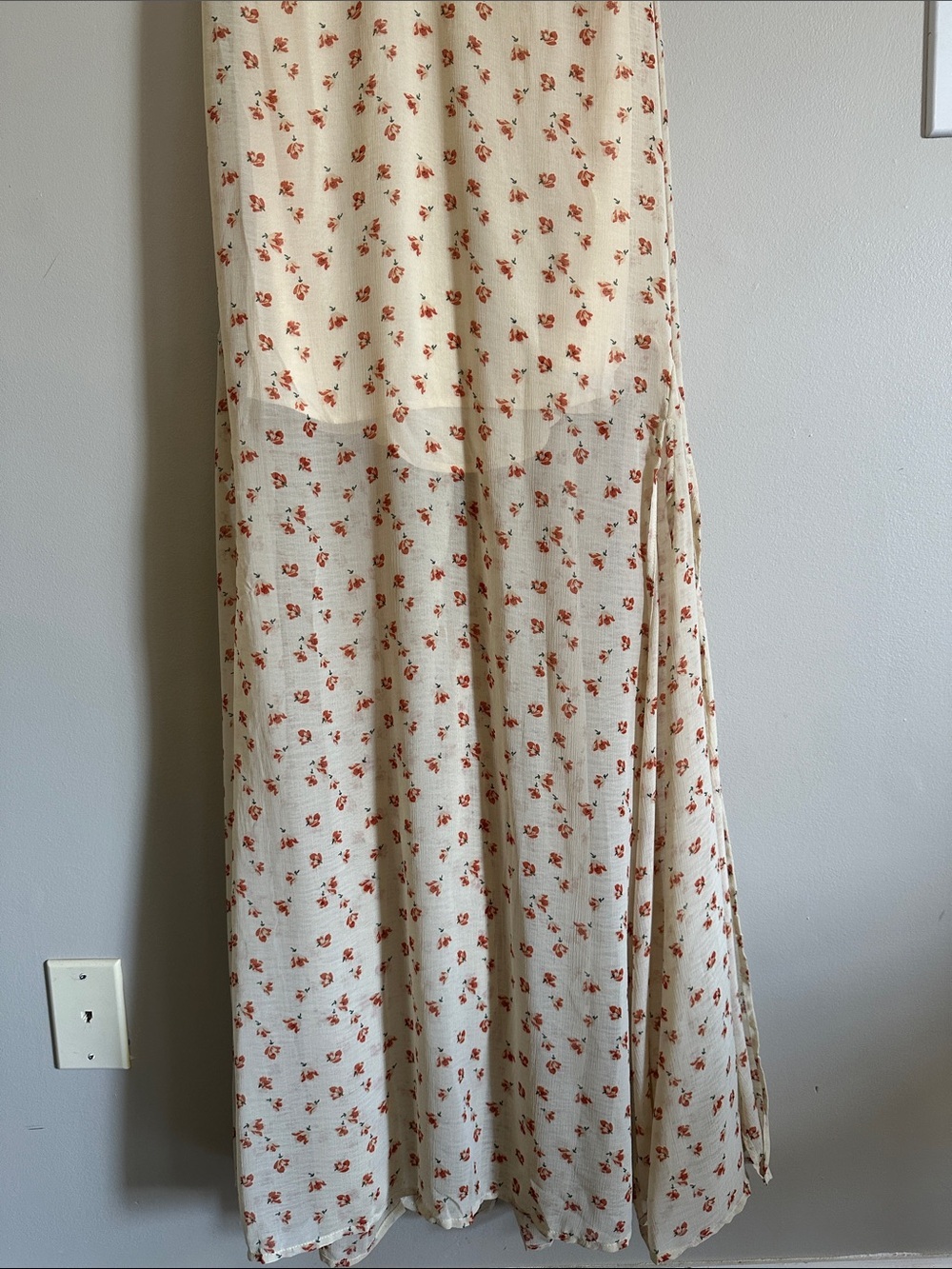 Yellow Floral Summer Maxi Dress With Back Ruffle - Picture 11 of 13